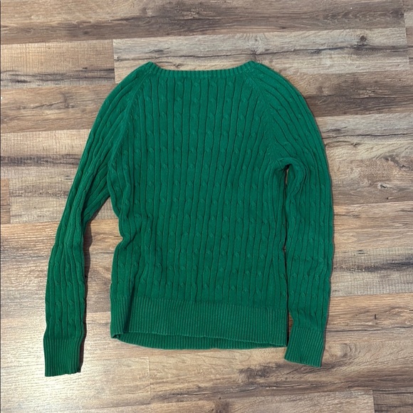 Green Cable Knit Sweater - Picture 3 of 3